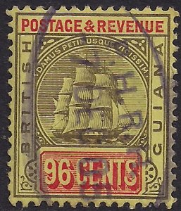 British Guiana 1905 - 07 KEV11 96ct Definitive Used SG 250 ( G1074 )