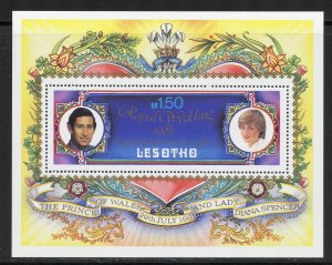 Lesotho Scott 337A MNHOG - 1981 Royal Wedding S/S - SCV $1.75