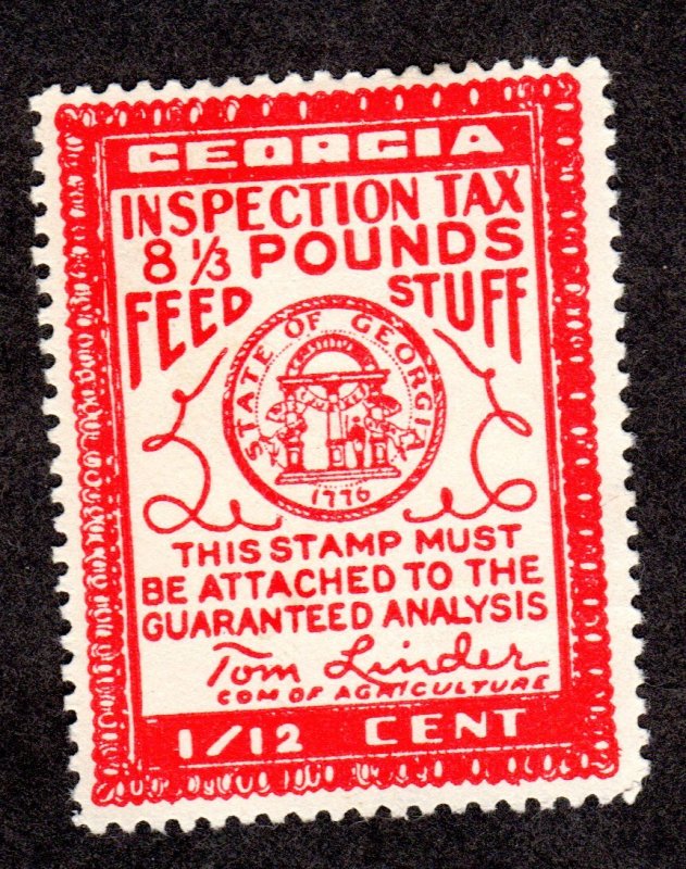 Georgia State Revenue, Feed SRS # FE62  MNG Lot 230717