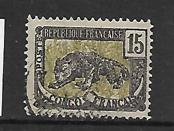 FRENCH CONGO, 40, USED, LEOPARD