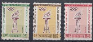 1962 PARAGUAY OLYMPIC FLAME/ TORCH (SC#712-714) MNH VF