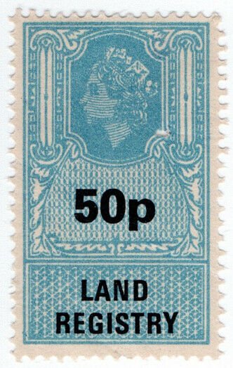 (I.B) Elizabeth II Revenue : Land Registry 50p