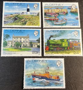 ALDERNEY # 42-46-MINT/NEVER HINGED--COMPLETE SET--1989-93