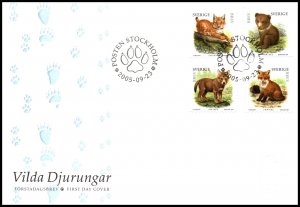 Sweden 2513a-2513d Animals U/A FDC