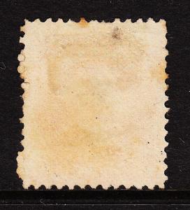 CHILE — SCOTT 15 — 1867 1c COLUMBUS — ORANGE — USED — SCV $22.00