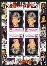 Angola 2000 Millennium 2000 - Princess Diana perf sheetle...