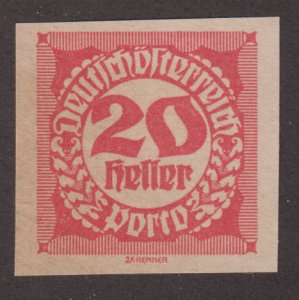 Austria J96 Postage Due Imperf 1920
