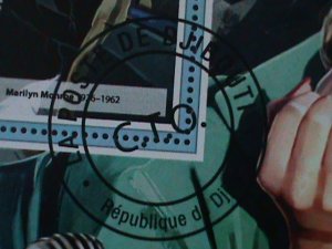 ​DJIBOUTI 2017-SC#1284-FAMOUS SEXY MOVIE STAR-MARILYN MONROE-CTO S/S-VF LAST ONE