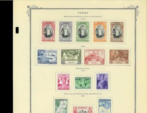 Tonga 1886-1961 all mint (2 used) Hinged on Scott Specialty Pages