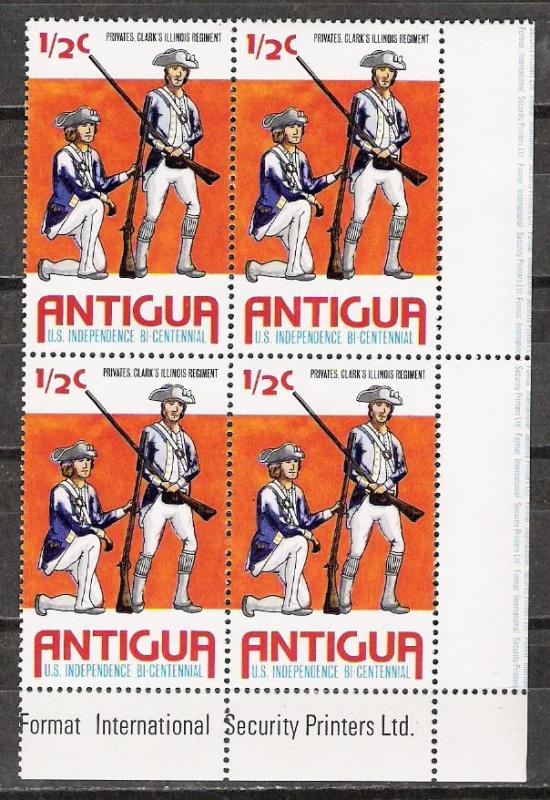 Antigua #423 US Bicent Plate Block MNH