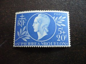 Stamps - St Pierre Miquelon - Scott# B13 - Mint Hinged Set of 1 Stamp