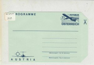 Austria Airmail UNUSED Plane Illustration Plane Stamp Aerogramme Letter Rf 35092