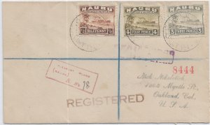 Pleasant Island, Nauru to Oakland, Ca 1924 Registered (51970)