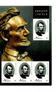 Nevis 2010 - President Abraham Lincoln - Sheet of 4 Stamps - Scott #1627 - MNH