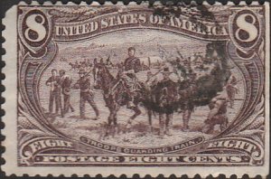 # 289 Violet Brown Used FAULT Troops Guarding Wagon Train
