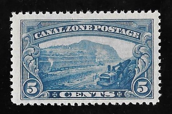 CANAL ZONE #107 5 cents Gillard Cut Stamp Mint OG NH XF