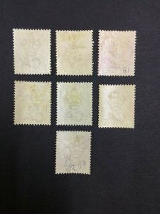 MOMEN: DOMINICA SG #20-26,22a 1886-90 MINT OG LH £260 LOT #62129