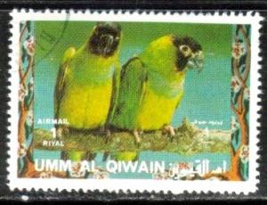 Bird, Parrot, Umm Al Qiwain stamp used