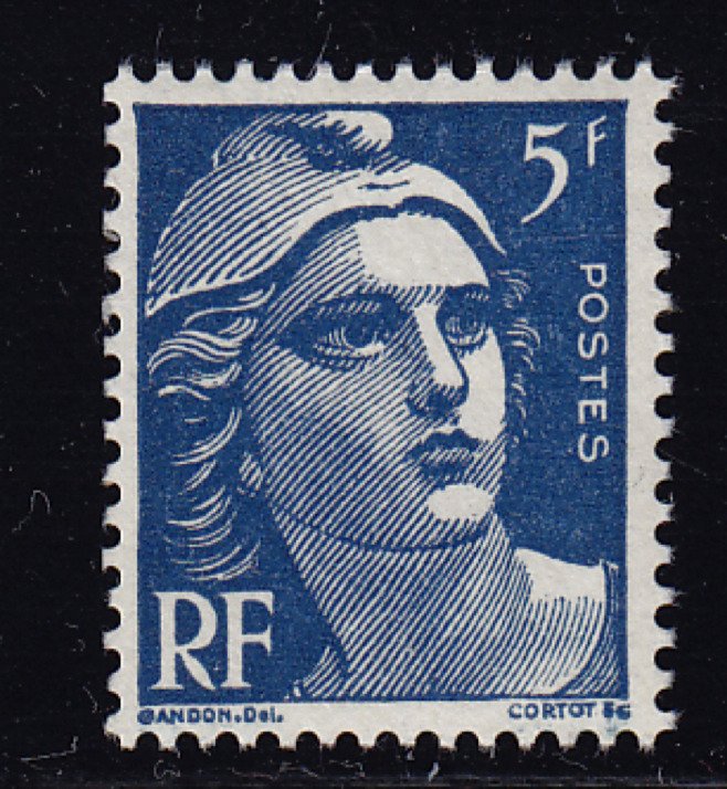 1947 FRANCE #579 MNH Marianne Types 5f blue Mint Stamp