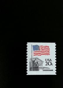 1981 20c Flag Over Supreme Court, Coil Scott 1895 Mint F/VF NH