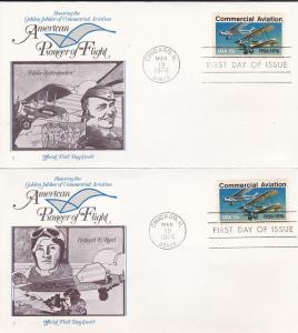 U.S. # 1684, Commercial Aviation, 7 Diff Fleetwood Cachets