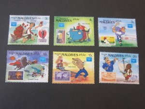 Maldives 1986 Sc 1162-67 Disney MNH