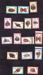 Belize-Sc#572-87- id9-unused  NH set-Seashells-Marine Life-Independence-1981-