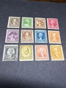 Scott#704-15 Washington Bicentennial complete set MHOG 1932-US