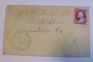 US #26 ATHOL DEPOT  MASSACHUSETTS CIRCA 1856