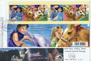 ISRAEL 2009 FAUNA ANIMAL ASSISTED THERAPY BOOKLET FDC