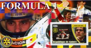 Guinea 2003 FORMULA 1 Senna Rotary s/s Perforated Mint (NH)