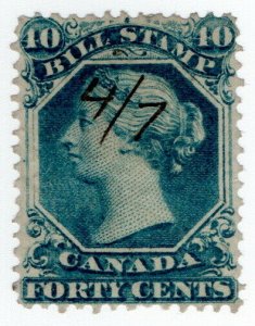 (I.B) Canada Revenue : Bill Stamp 40c (1865)