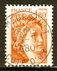 France; 1979; Sc. # 1668; O/Used Single Stamp