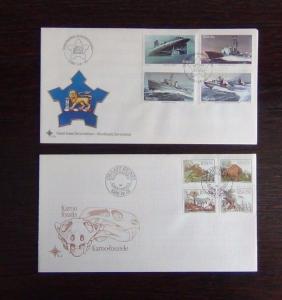 South Africa 1981 1982 FDC x 10 Fossils Navy Scouts Orchids Cancer Deaf TB etc  