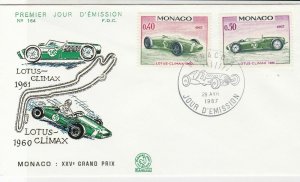 Monaco 1967  Celebrating the Grand Prix Lotus Picture FDC Stamp Cover Ref 26405