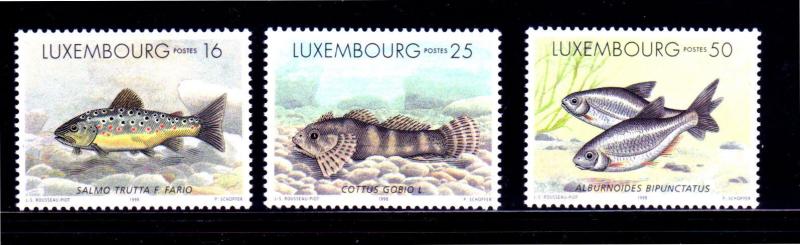LUXEMBOURG #981-983  1998  FISH     MINT  VF NH  O.G