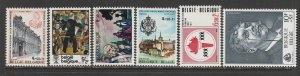 1977 Belgium - Sc B952-6 - MNH VF - 6 single - Bicentenaries