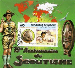 Djibouti 28e World Congress Scouting Dakar Souvenir Sheet Cancelled