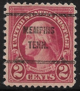 US Bureau Precancels: TN: Memphis; #634A-61; 2¢ (II) 1926-32 Issue; PSS CV $5