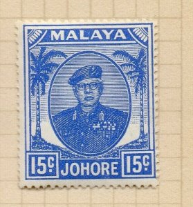 Malaya Johore 1949 Sultan Issue Fine Mint Hinged 15c. NW-197013