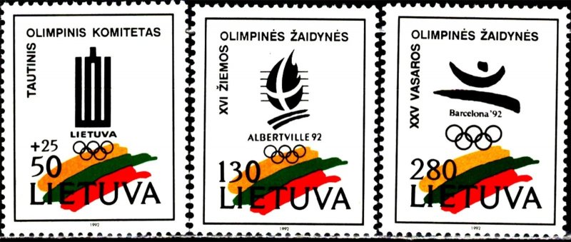 Lithuania 1992 MNH Stamps Scott 422-424 Sport Olympic Games