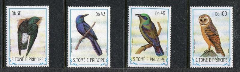 St Thomas & Prince 745-748 MNH Birds Western Barn Owl, Starling 1983. x29111