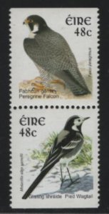 Ireland 2003 MNH Sc 1493, 1511 48c Peregrine falcon, Pied wagtail Pair ex boo...