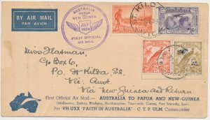 Australia 1934 Australia - New Guinea Airmail Cover cancelled 18 July 1934
