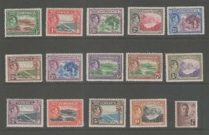 Dominica 1938 SG 97-111 set MLH