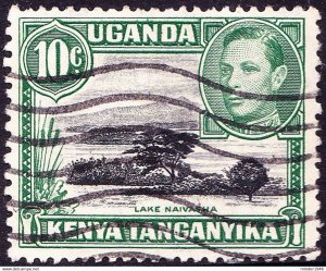 KENYA UGANDA TANGANYIKA 1949 KGVI 10c Black & Green SG135 FU