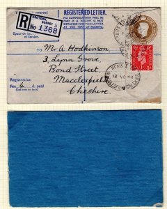 GB KGVI 3d Registered Postal Stationery Envelopes{2} Croydon HG.74 {1947) EP475