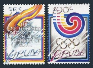 Aruba 38-39,MNH.Michel 49-50. Olympic Committee membership.Olympics Seoul-1988.