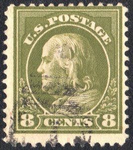 SC#414 1¢ Franklin Single (1912) Used