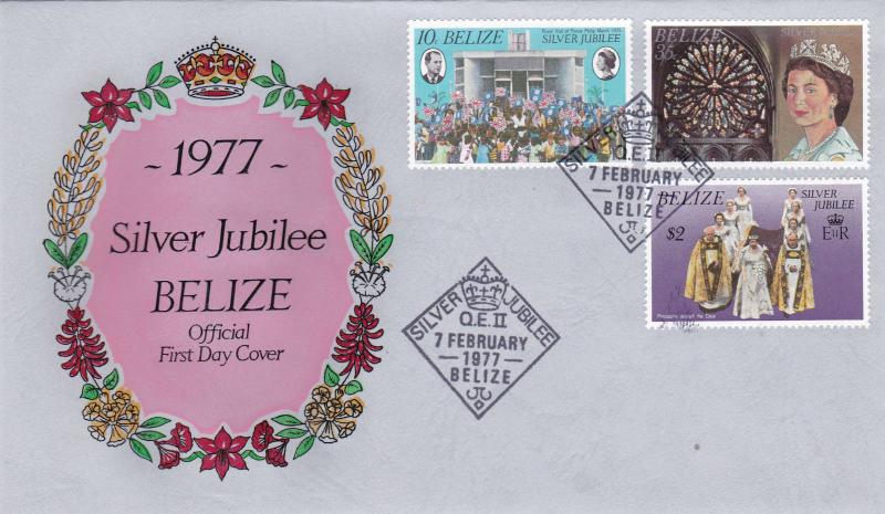 Belize 1977 Queen Elizabeth Silver Jubilee Unadressed FDC